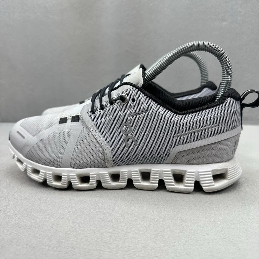 Womens Size 6.5 ON Cloud 5 Waterproof Glacier | White Shoes Athletic Running